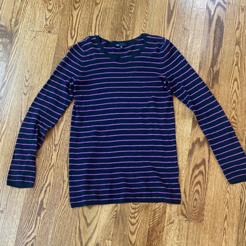 GAP lightweight 100% cotton striped crewneck sweater Preppycore size medium